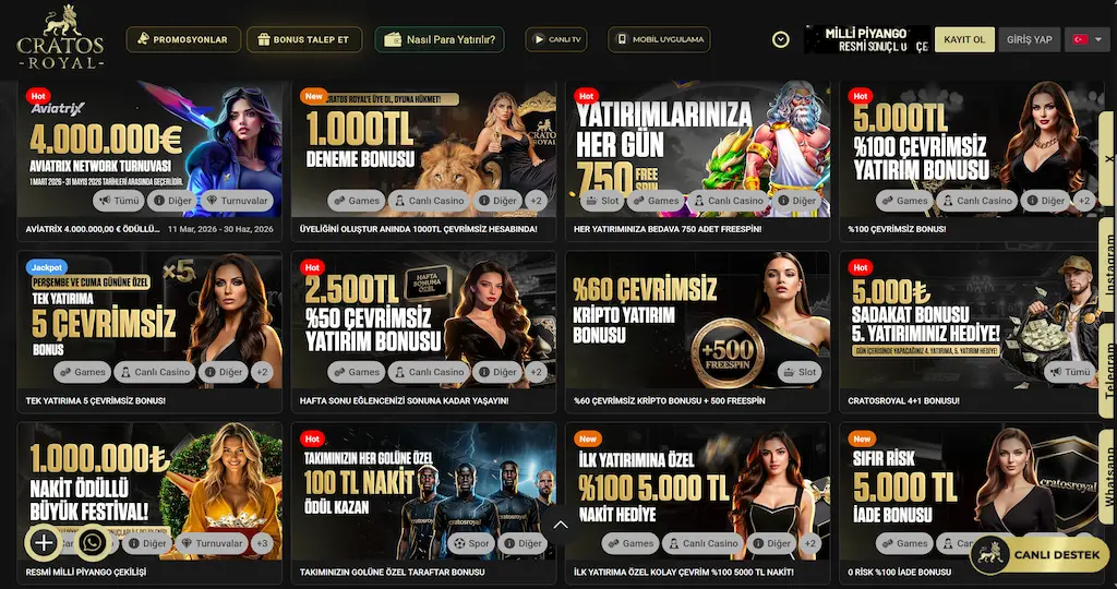 Cratosroyalbet Bonus